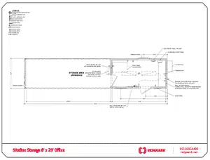 SiteBox 8x40 Office/Storage Floor Plan