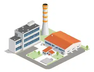 Illustration of an industrial facility