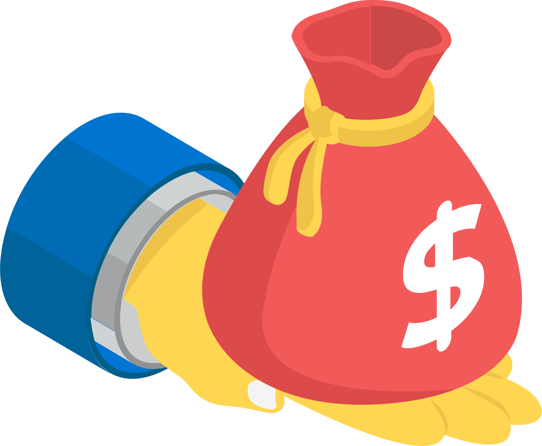 Money bag representing asset protection