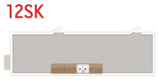 RediSuite 12x40 single kitchen floor plan rendering