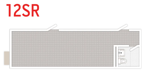 RediSuite 12x40 single restroom floor plan rendering