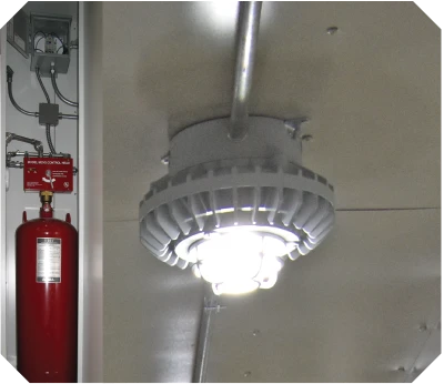 Fire sprinkler head inside a VersaBilt building