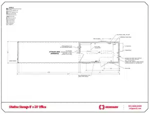 SiteBox 8x40 office storage floor plan
