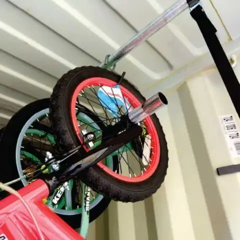 Bike rack inside a SiteBox