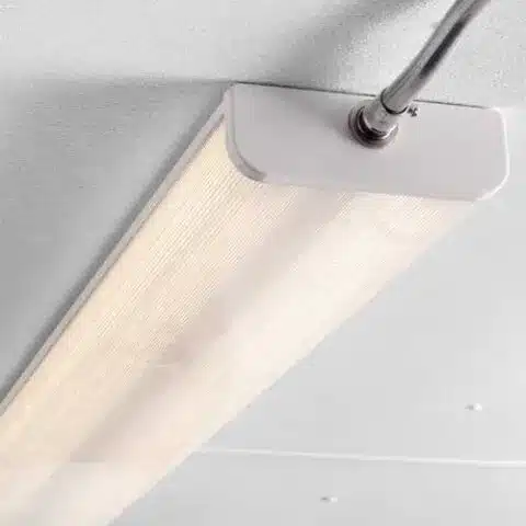 Fluorescent light fixture inside a SiteBox