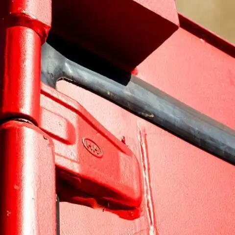 Weatherproof door seal on a red SiteBox