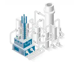 Illustration of a petrochemical facility